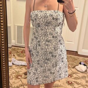 Bardot Black and White Floral Mini Dress